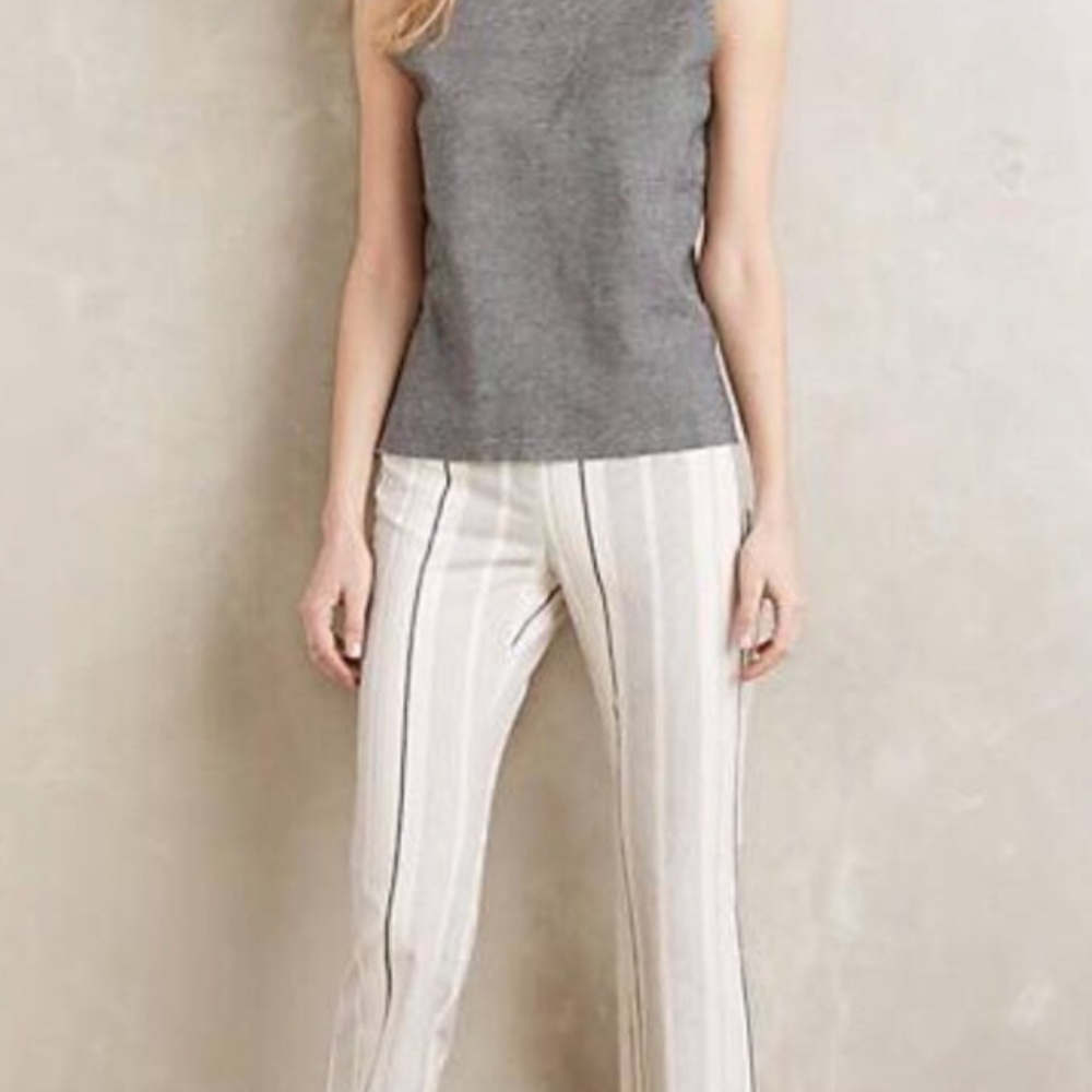 Anthropologie Cartonnier Striped Charlie Crop Pants | Size 8